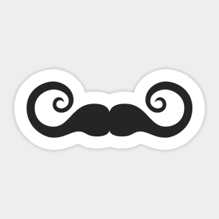 Curly Mustache Sticker